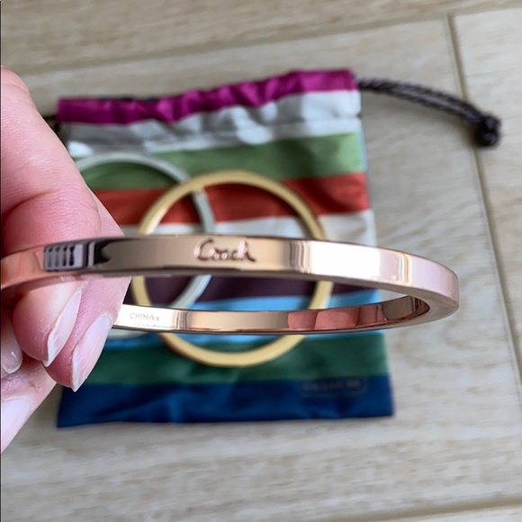 Gorgeous Authentic COACH mixed metal bangles!! - Picture 2 of 3
